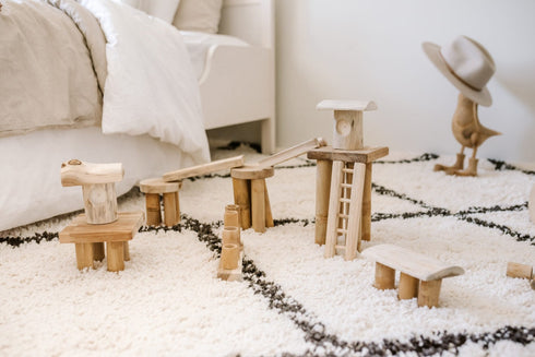 QTOYS - Bamboo Building Set (50 Pieces)